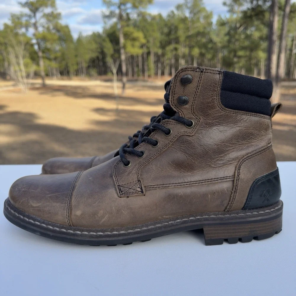 Outpost Maker Boots Men's Size 12‎ Espresso Lucas Leather Brown Lace up Flannel